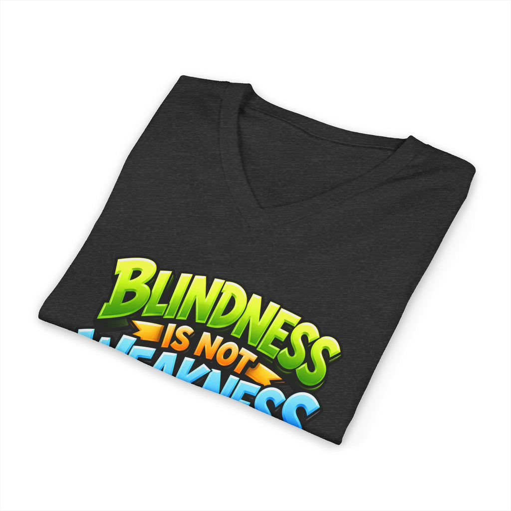 Blindness Is Not Weakness Unisex Short Sleeve V-Neck Tee