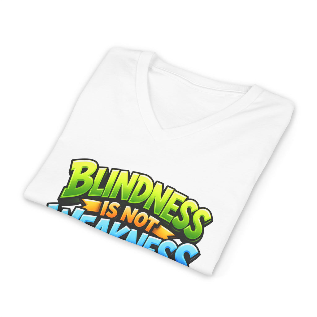 Blindness Is Not Weakness Unisex Short Sleeve V-Neck Tee