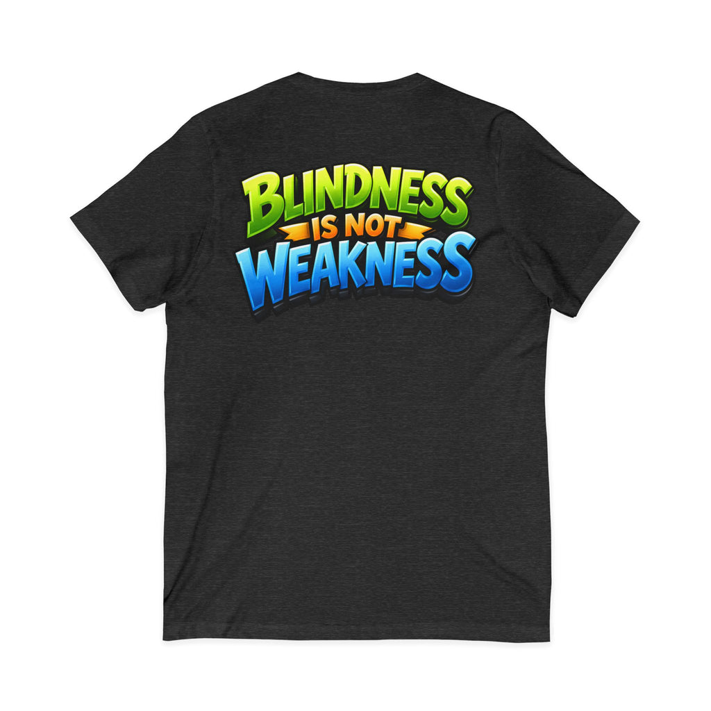Blindness Is Not Weakness Unisex Short Sleeve V-Neck Tee