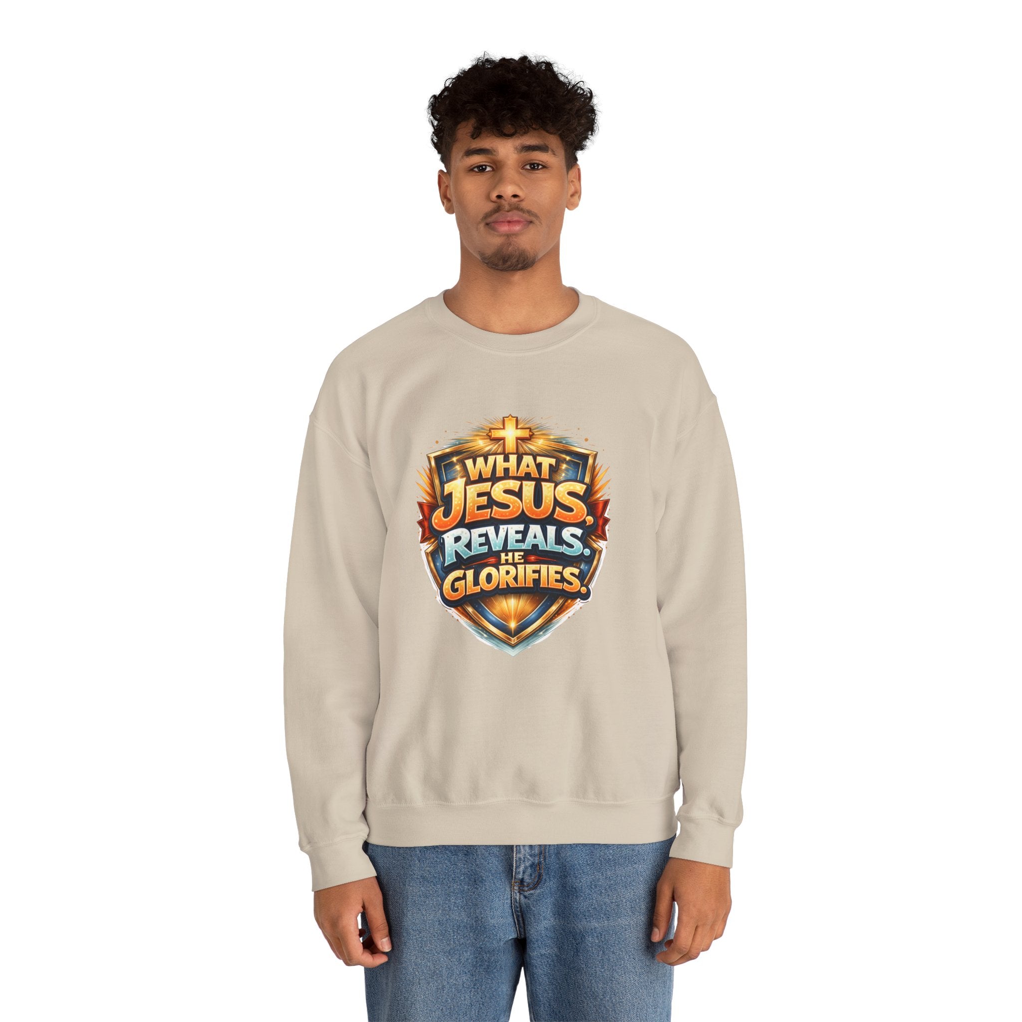 What Jesus Reveals, He Glorifies Unisex Sweatshirt