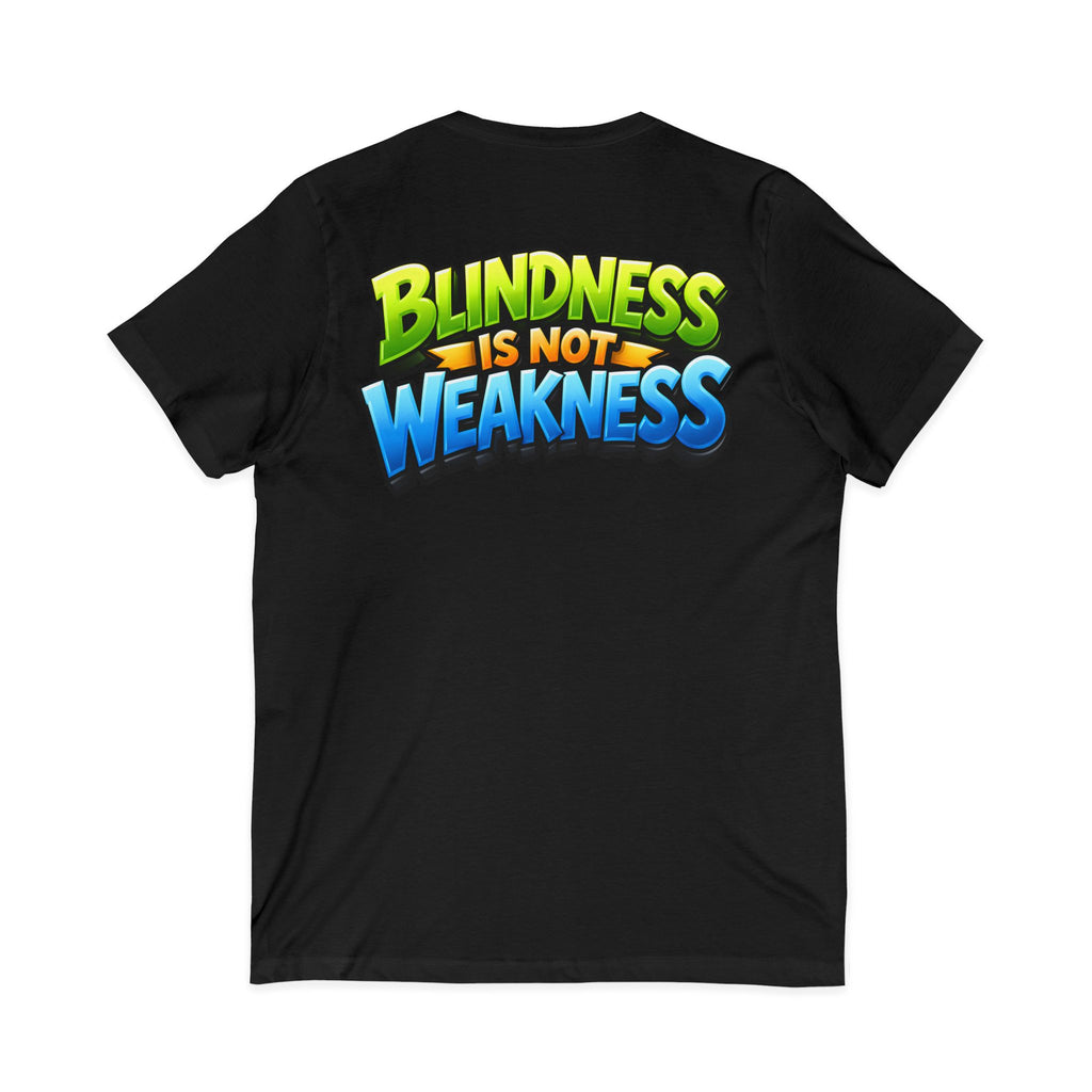Blindness Is Not Weakness Unisex Short Sleeve V-Neck Tee